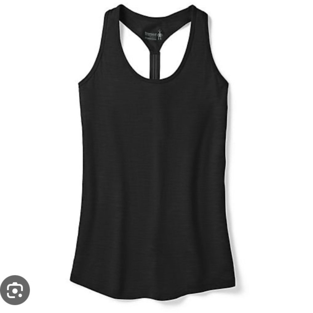 Smartwool Black Fitted Backless Tank Top